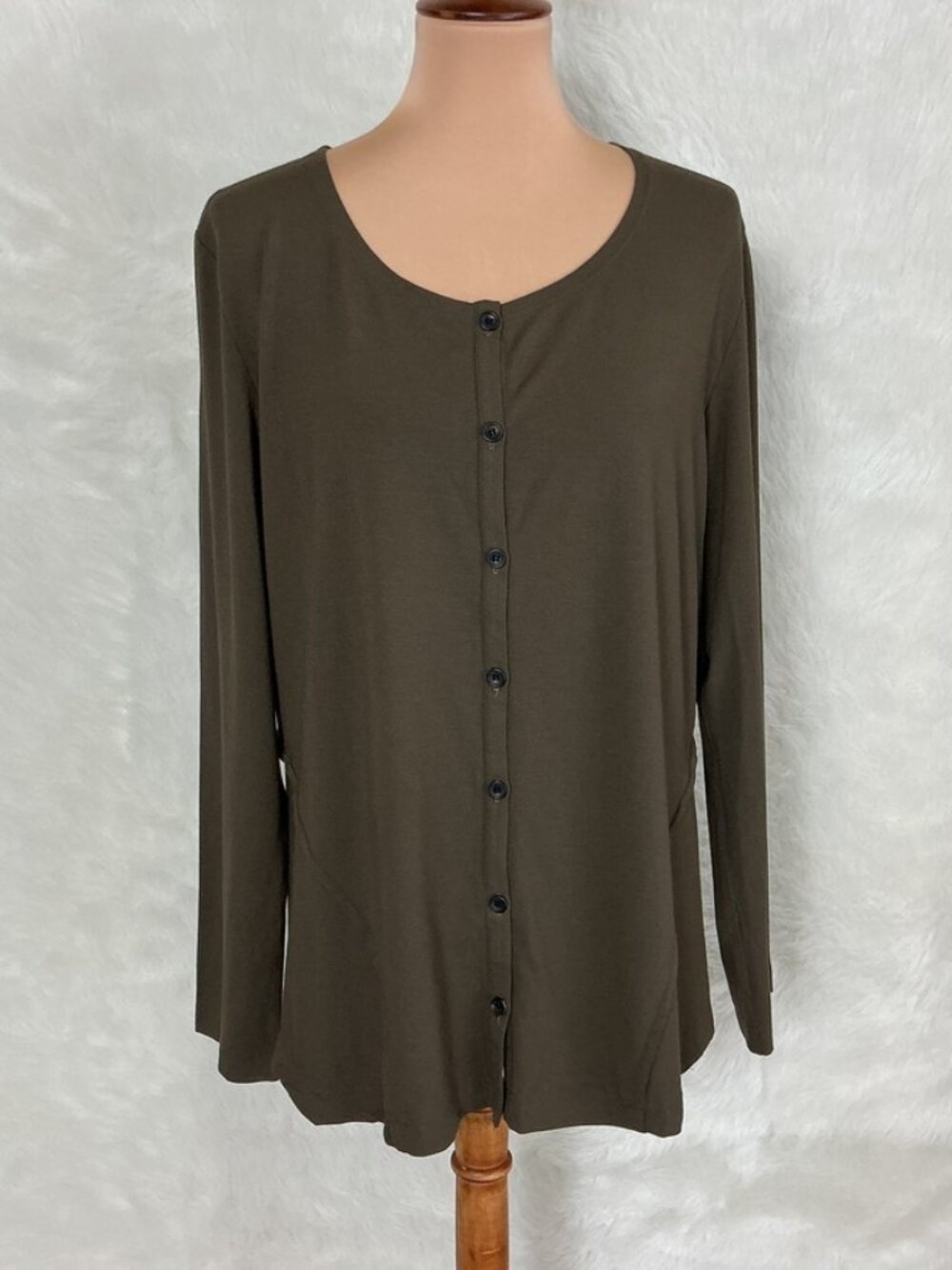 Oska Dark Olive Green Saviana Cardigan Jacket Top NWT Oska Regular 4 US 12/14